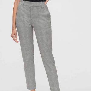 Plaid skinny ankle pants